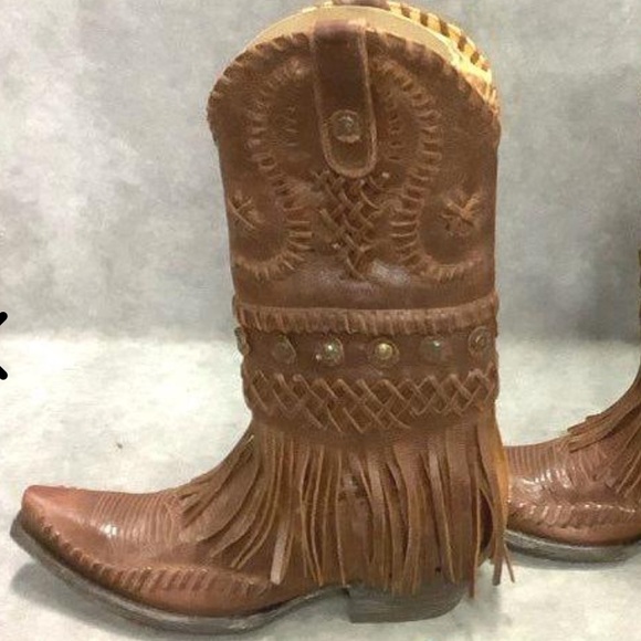 Rare Old Gringo leather Chuka moccasin boots fringe studs boho hippie RTL $695 - Picture 9 of 11